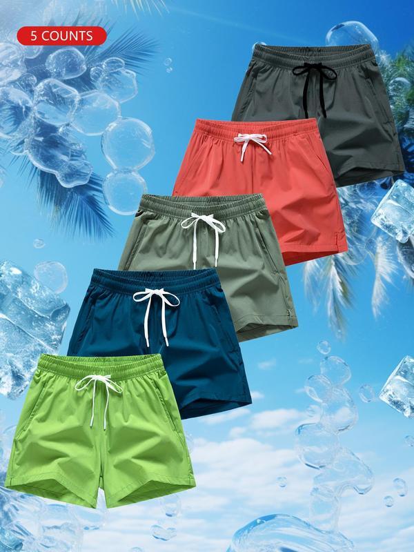 5 Pack Men & Women Drawstring Waist Shorts