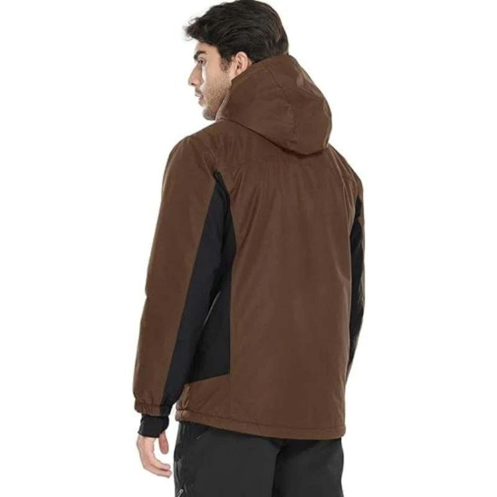 WHALE Men's Waterproof Warm Fleece Lined Ski Jacket