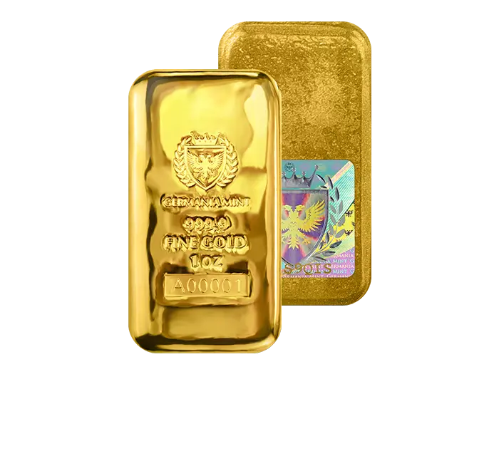 Germania Mint Gold Cast Bar 1oz