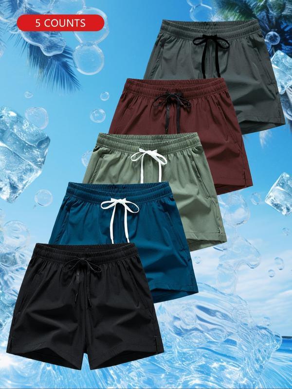 5 Pack Men & Women Drawstring Waist Shorts