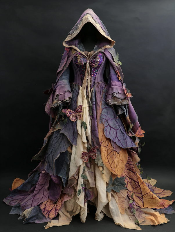Women's Gorgeous Original Contrast Cape Dress 88d1