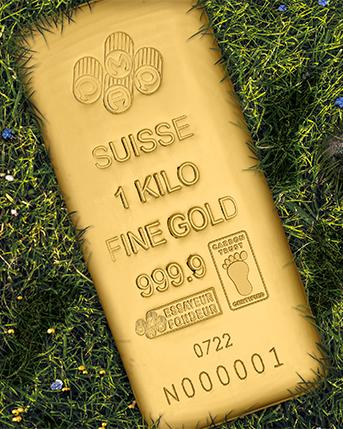 SUISSE 1 KILO FINE GOLD BAR 999.9