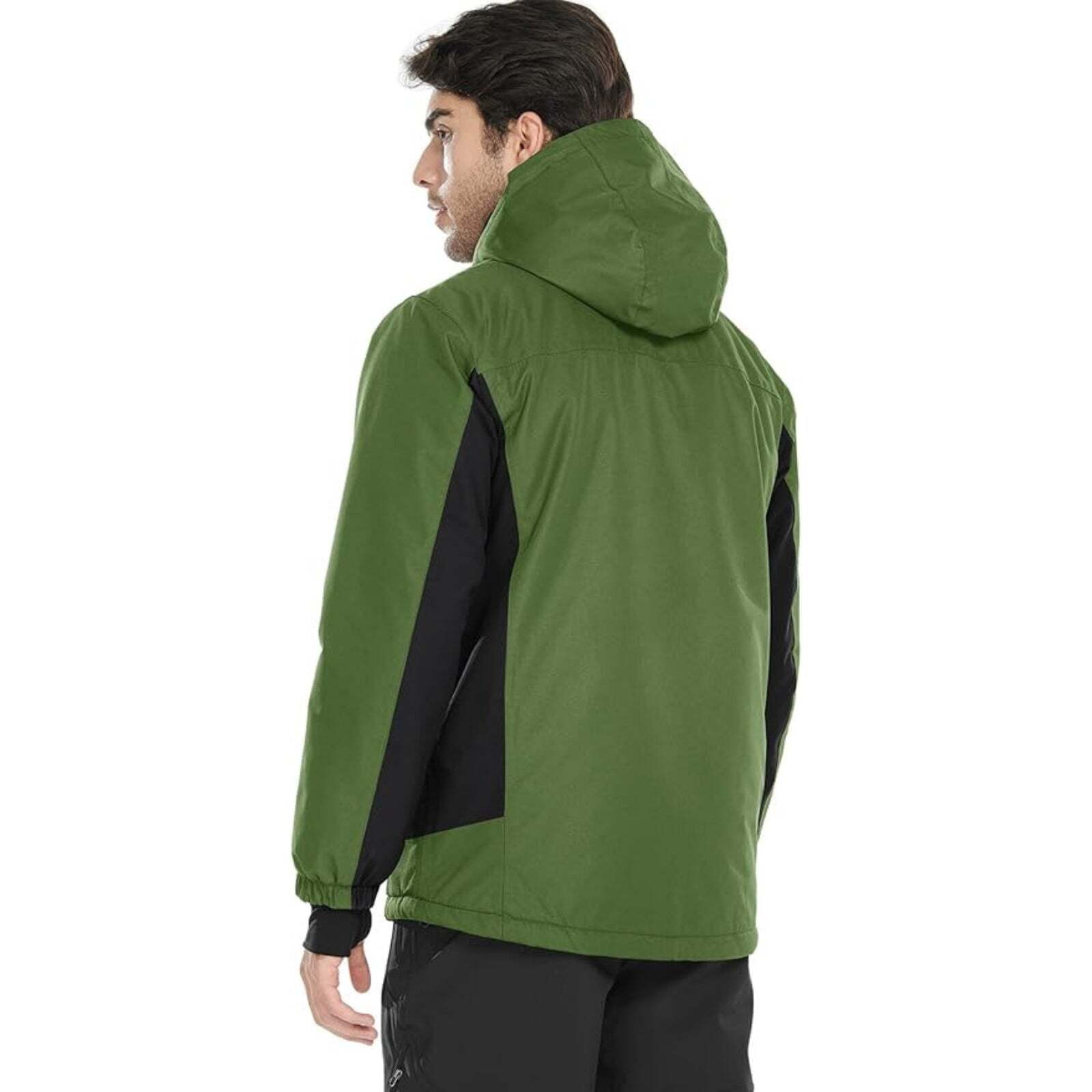 WHALE Men's Waterproof Warm Fleece Lined Ski Jacket
