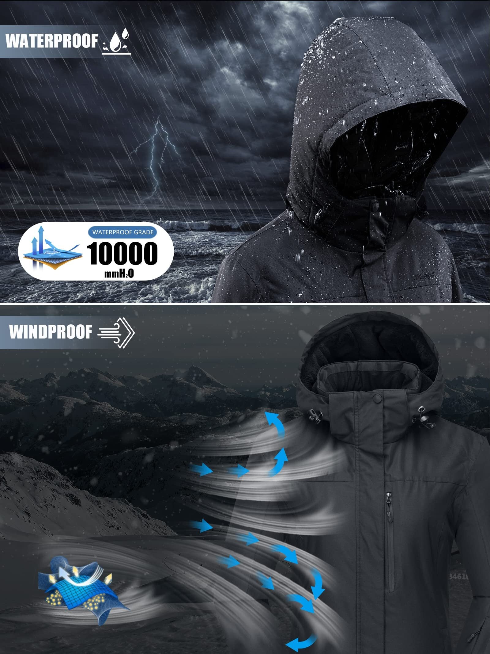 ETHEREAL Women's Waterproof Ski Snow Jacket