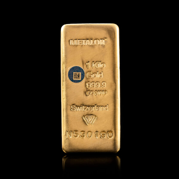 Metalor 1Kg Cast Gold Bar