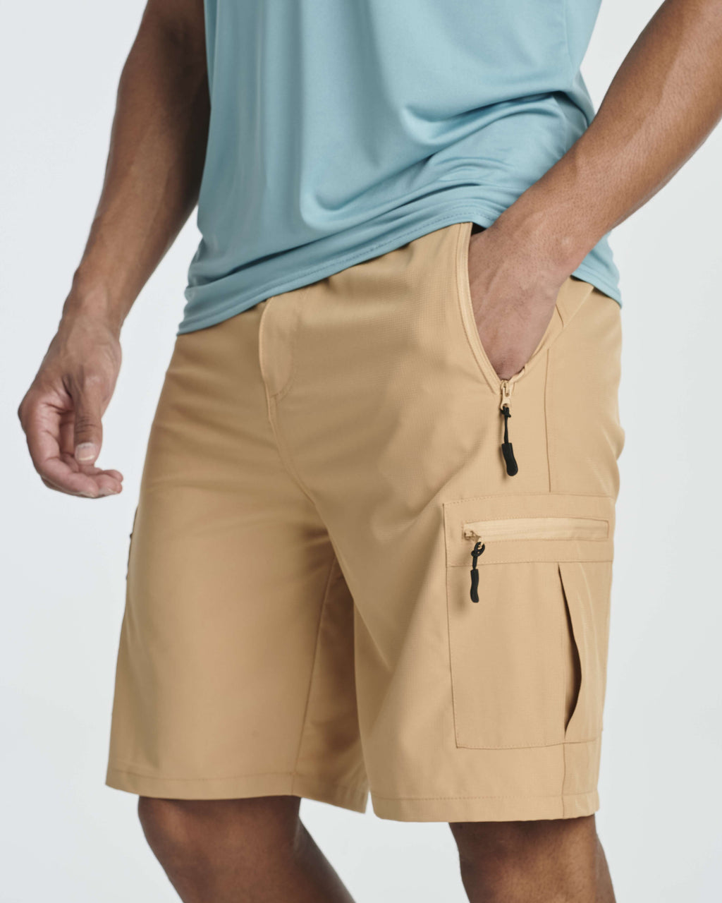 2 & 3 Pack: Men's Hiking Cargo Shorts Fishing Outdoor Tactical Travel Camping Casual Golf 5 Zipper Pockets