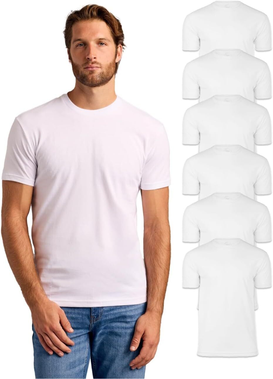3 Pack Men‘s T-Shirts - Short Sleeve Crew Neck Plain Novelty T Shirt for Men