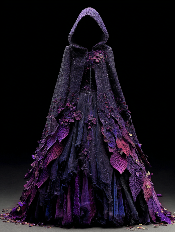Women's Gorgeous Original Contrast Cape Dress 4220