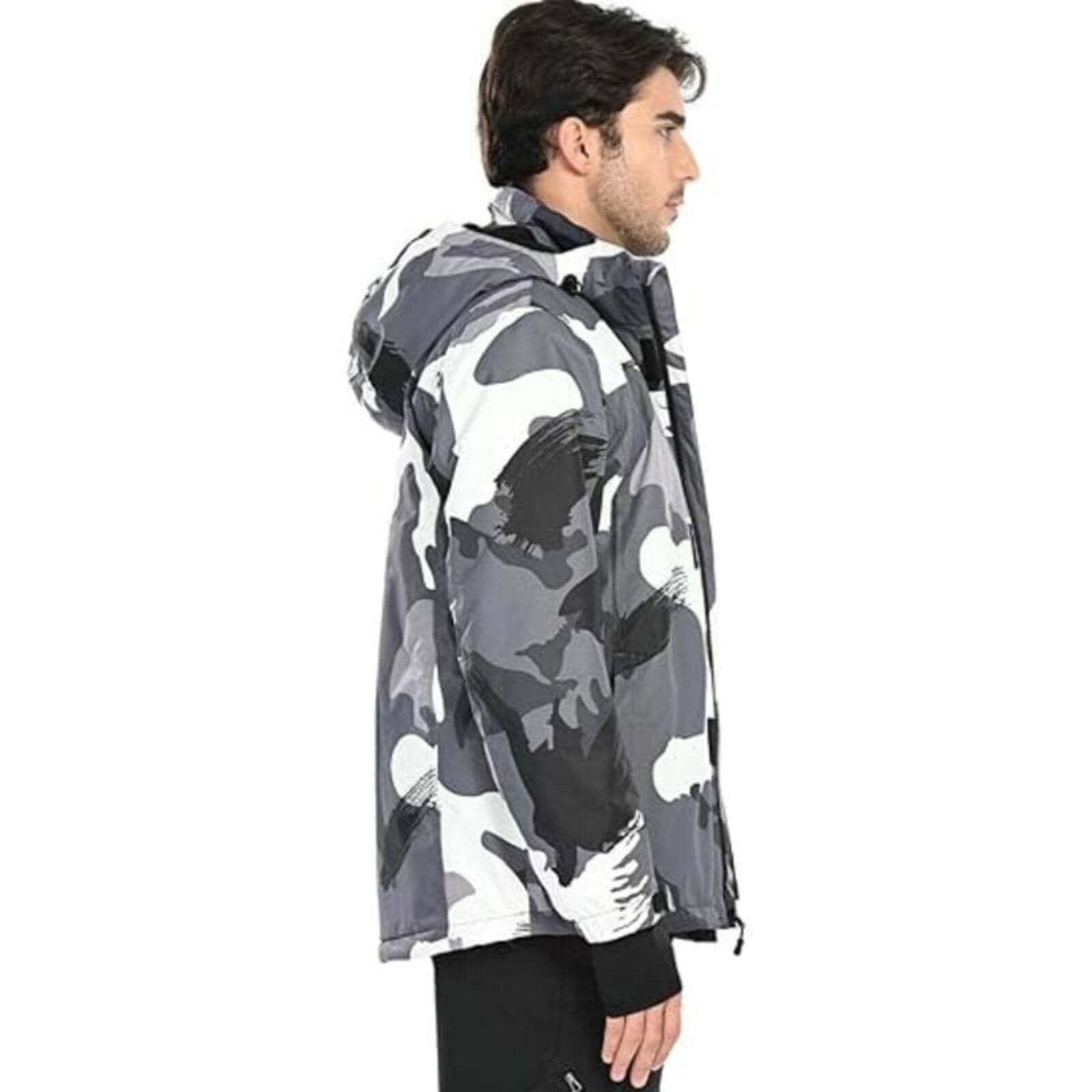 WHALE Men's Waterproof Warm Fleece Lined Ski Jacket
