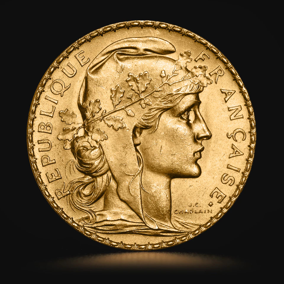 France Gold 20 Francs French Rooster Coin (1899-1914)