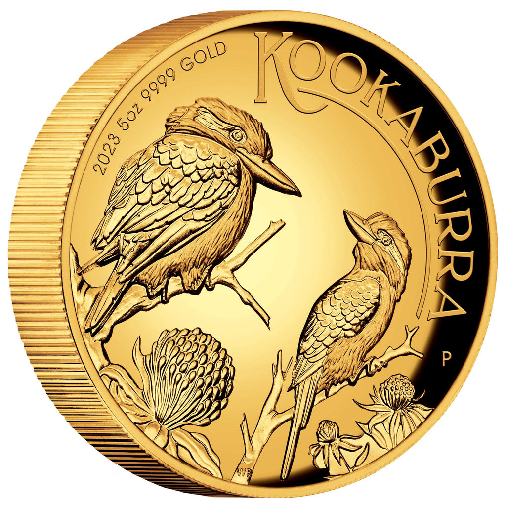 Australian Kookaburra 2023 5oz Gold Proof High Relief Coin