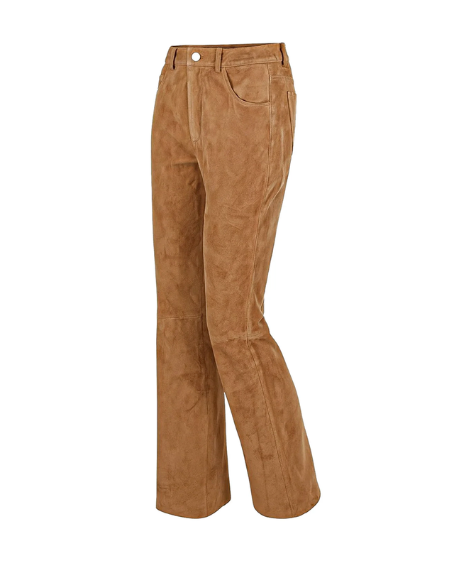 Women's textured denim trousers 6cdd