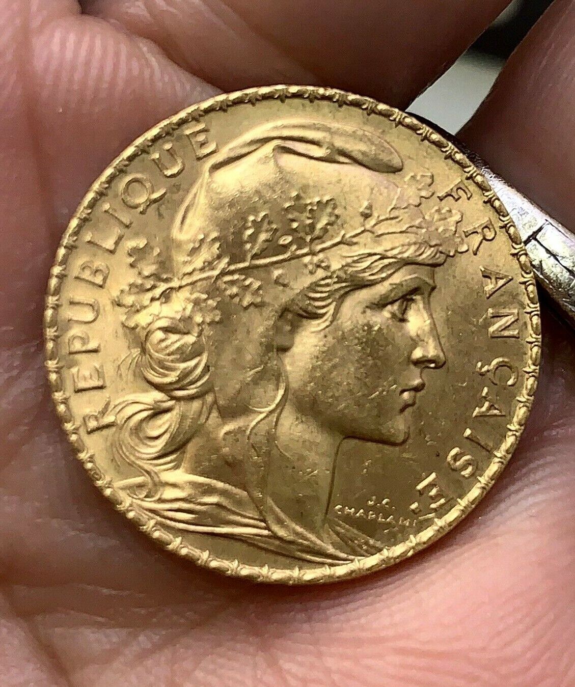 France Gold 20 Francs French Rooster Coin (1899-1914)