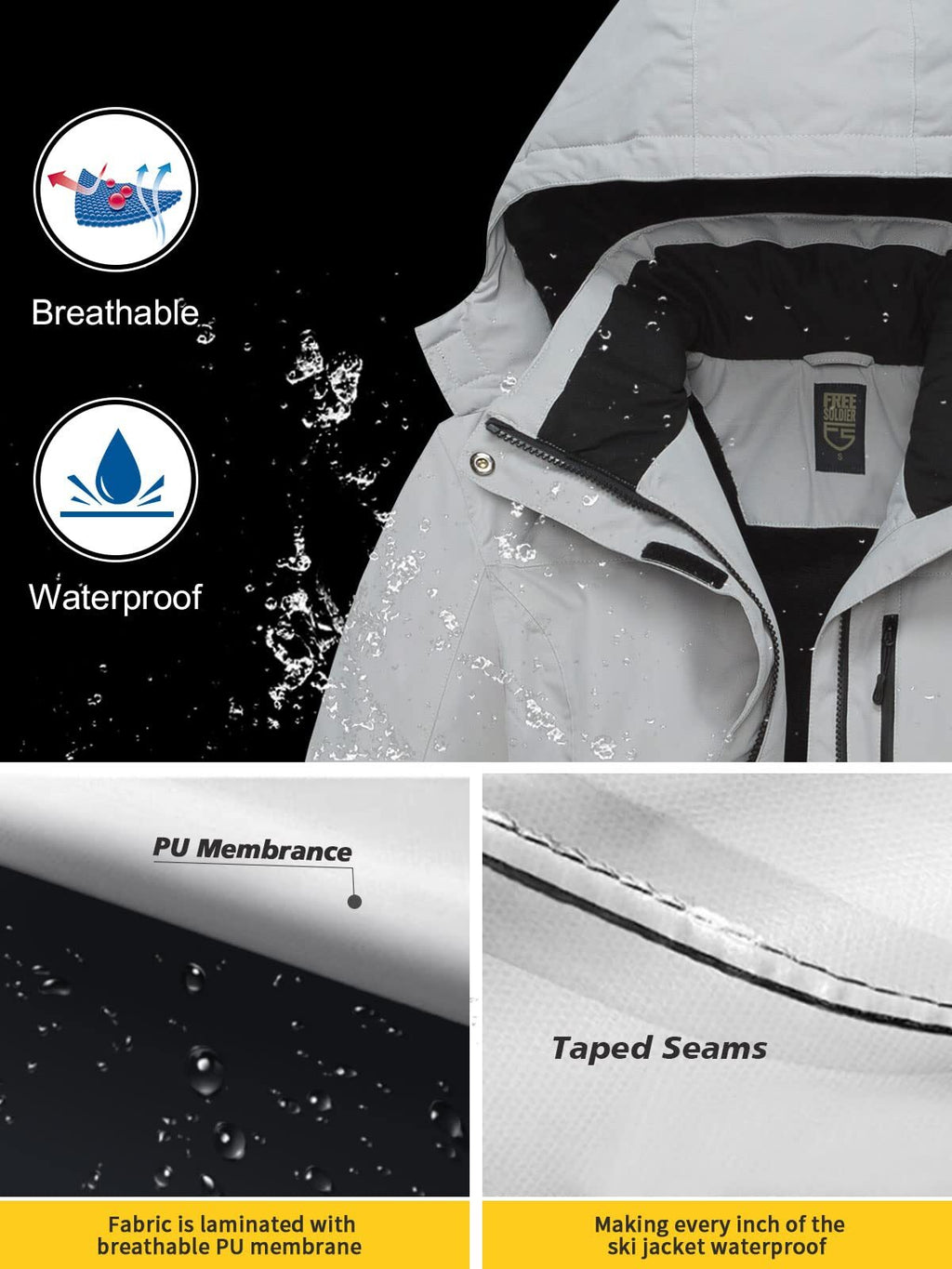ETHEREAL Women's Waterproof Ski Snow Jacket