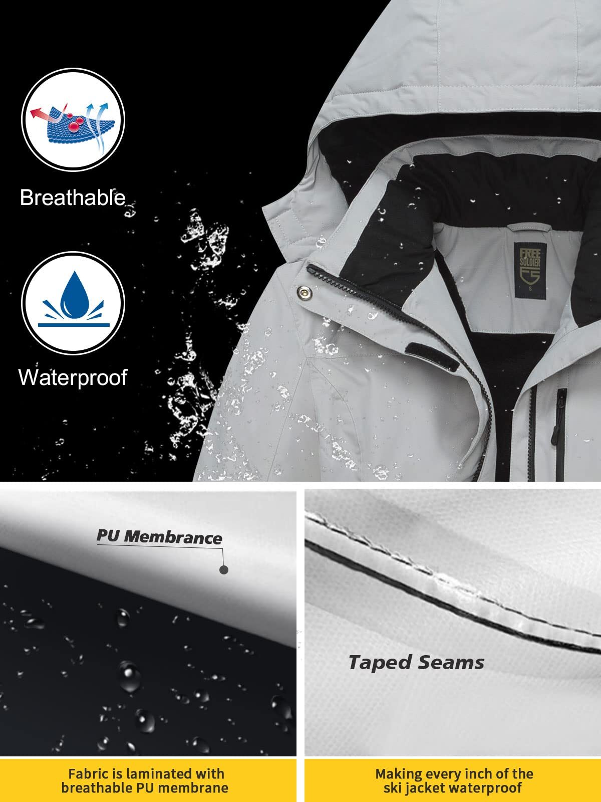 ETHEREAL Women's Waterproof Ski Snow Jacket