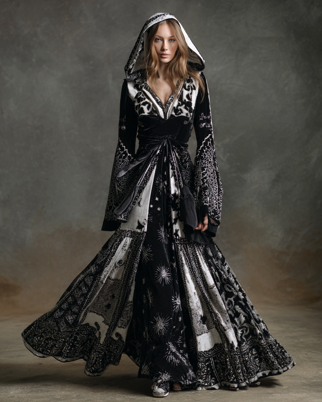 Women's Velvet Slim-Fit Long Dress  60f1