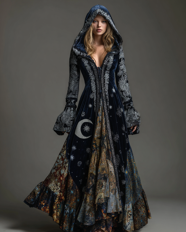 Women's Velvet Slim-Fit Long Dress  e4f8