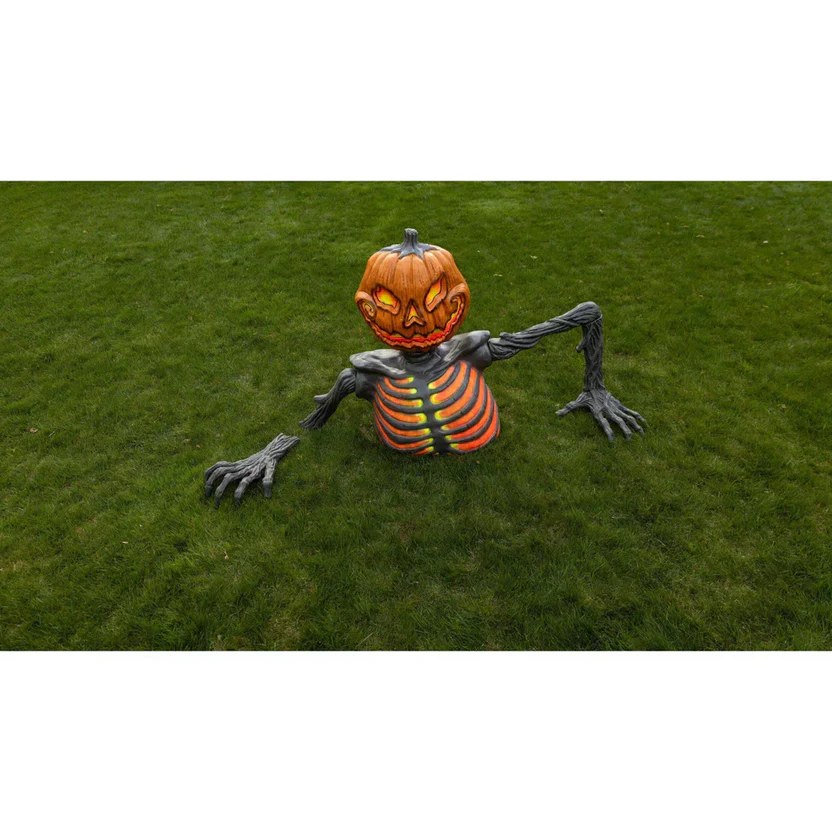 🎃Halloween Pre-sale 50% OFF🔥–Towering Skeleton with LED Eyes & Haunting Sounds👻（Limited Stock）