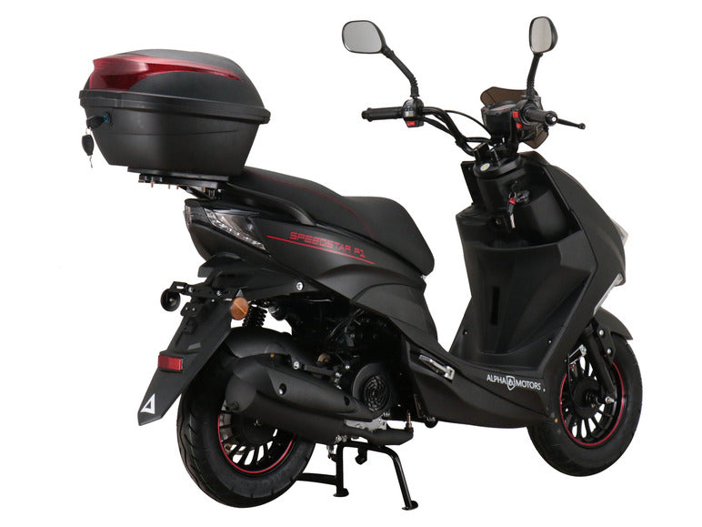 Alpha Motors Mofaroller Speedstar FI 50 ccm EURO 5 mattschwarz inkl. Topcase