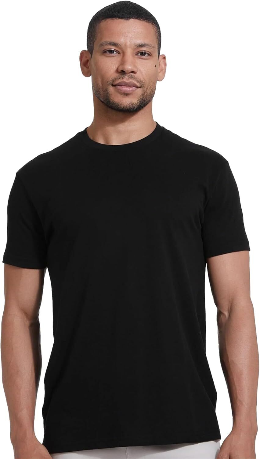 3 Pack Men‘s T-Shirts - Short Sleeve Crew Neck Plain Novelty T Shirt for Men