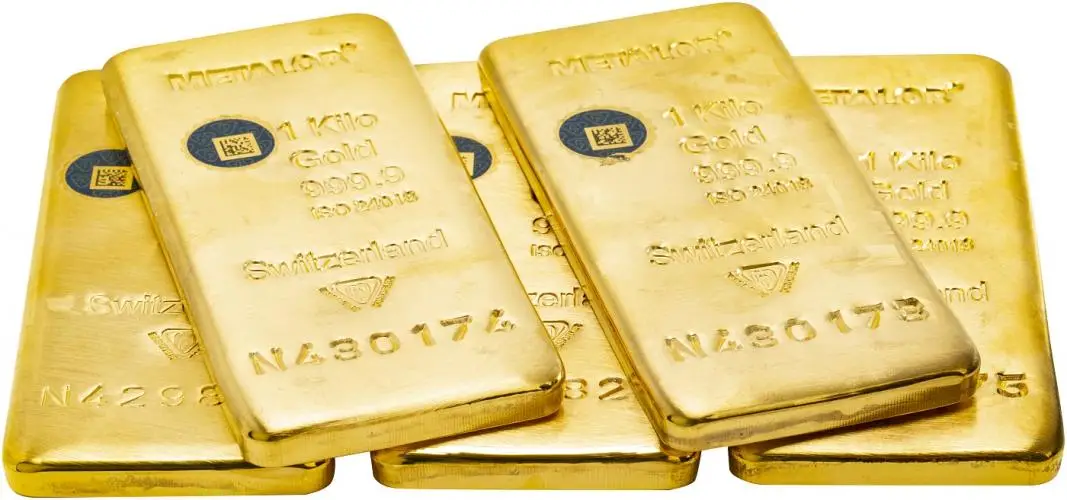 Metalor 1Kg Cast Gold Bar