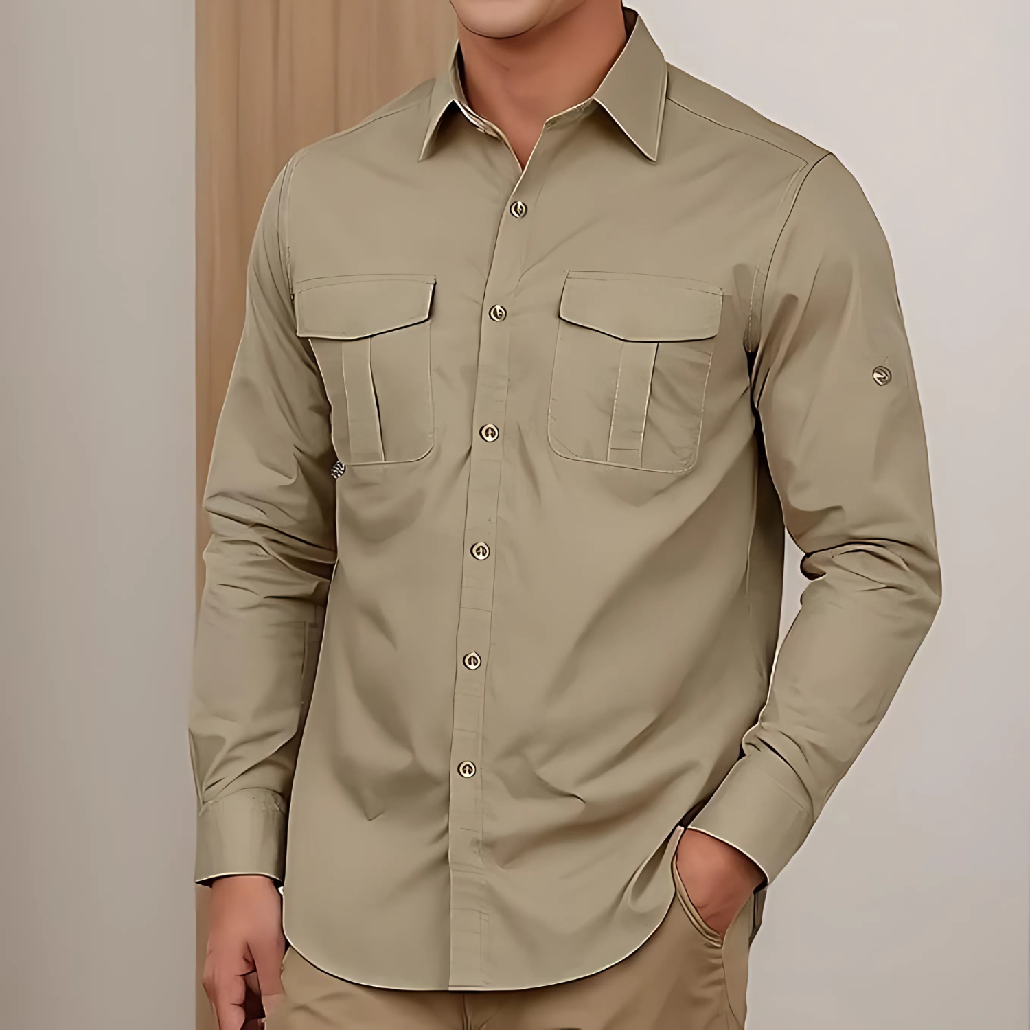 Men's UPF 50+ Protection Hiking Fishing Shirt