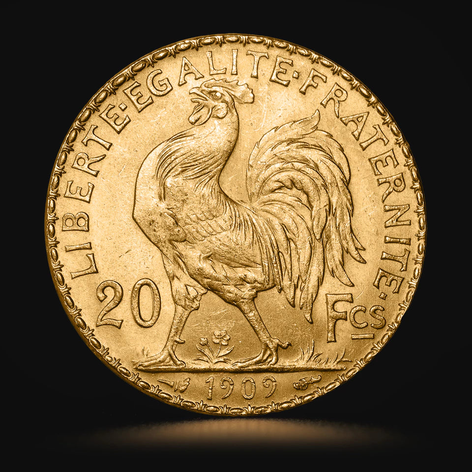 France Gold 20 Francs French Rooster Coin (1899-1914)