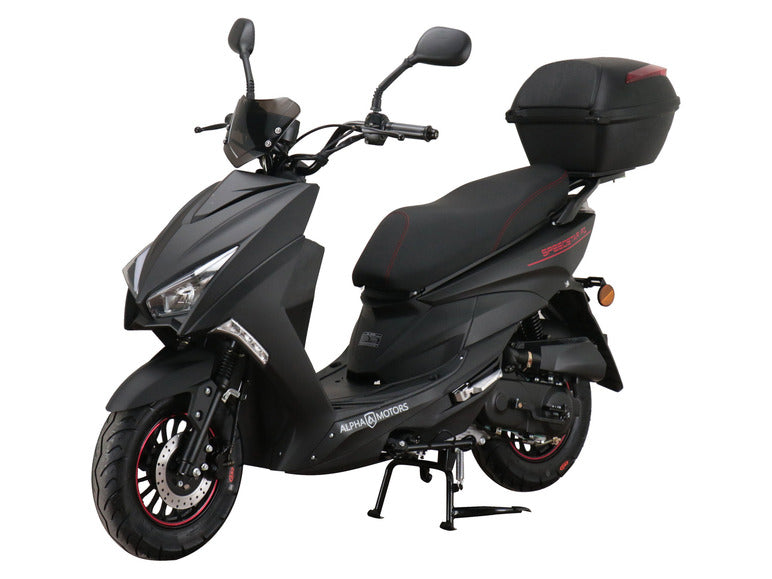 Alpha Motors Mofaroller Speedstar FI 50 ccm EURO 5 mattschwarz inkl. Topcase