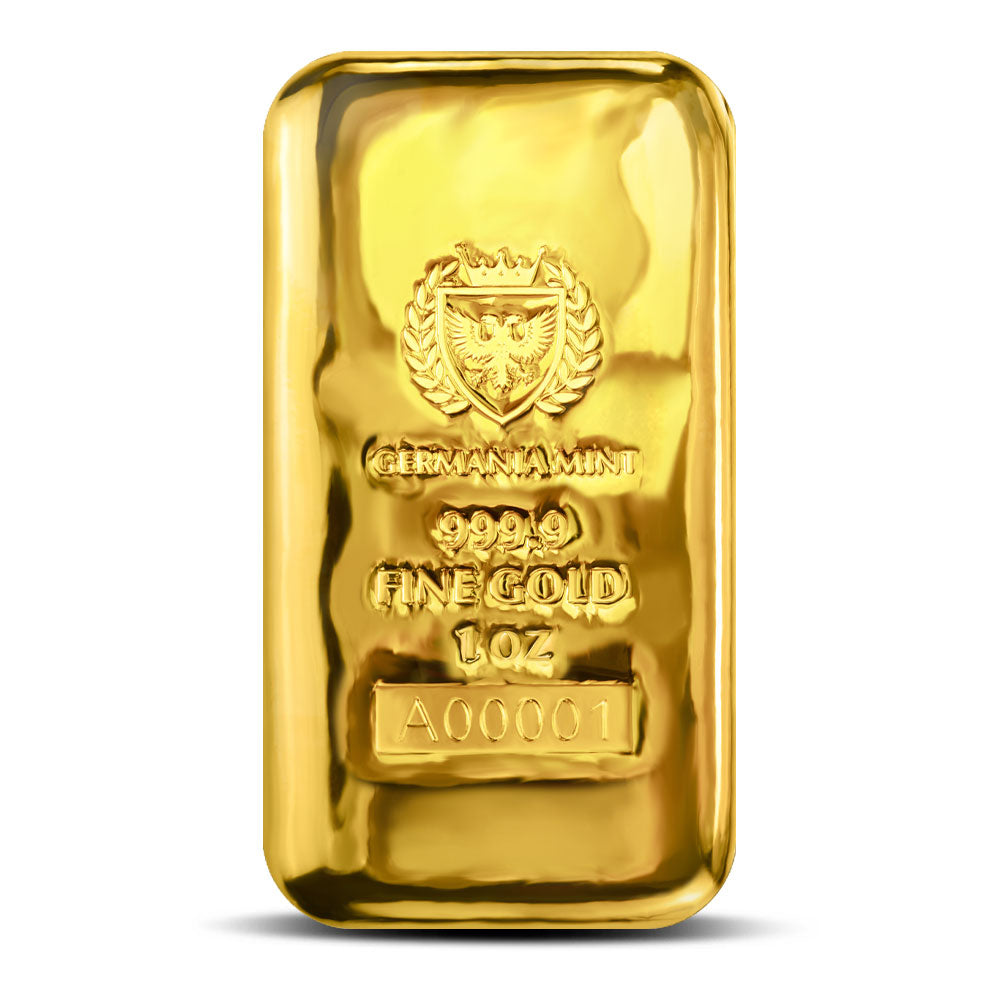 Germania Mint Gold Cast Bar 1oz