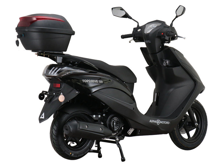 Alpha Motors Motorroller Topdrive 125 ccm 85 km/h EURO 5 schwarz inkl. Topcase