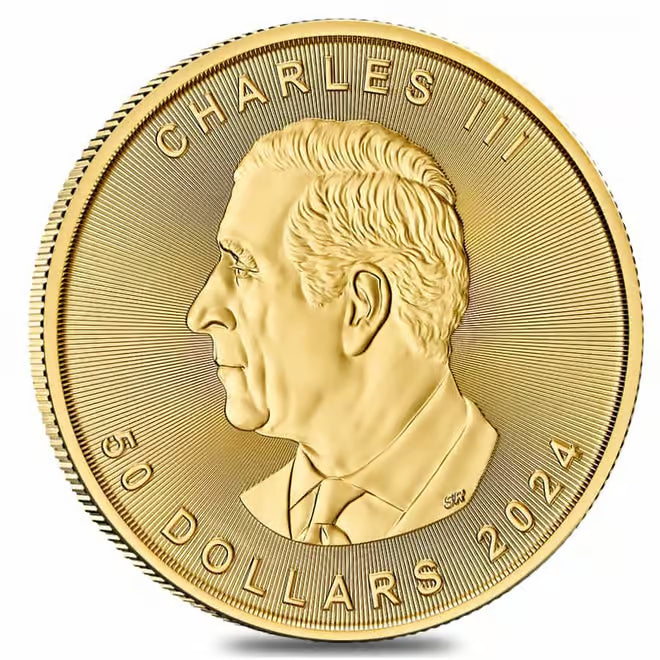 2024 1 oz Canadian Gold Maple Leaf $50 Coin BU
