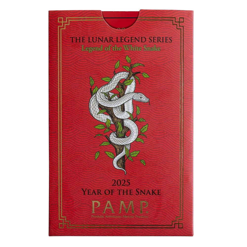 2025 1 oz PAMP Suisse Lunar White Snake Gold Bar (in Assay)