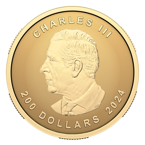 MAPLE LEAF Ultra High Relief 1 Oz Gold Coin 200$ Canada 2024
