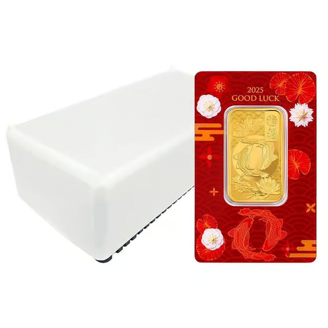 2025 1 oz PAMP Suisse Good Luck Koi Fish Gold Bar .9999 Fine (in Assay)