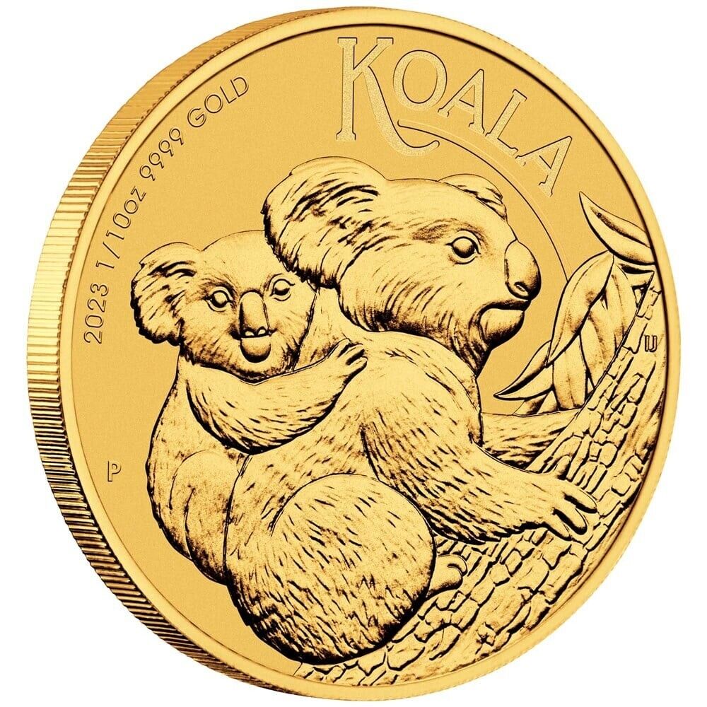 Perth Mint 1/10 Oz 24Kt 9999 Gold Australian Koala 2023 Bullion Coin