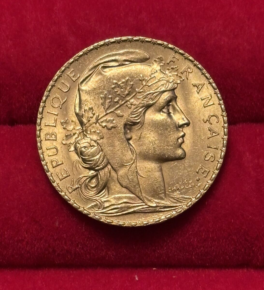 France Gold 20 Francs French Rooster Coin (1899-1914)