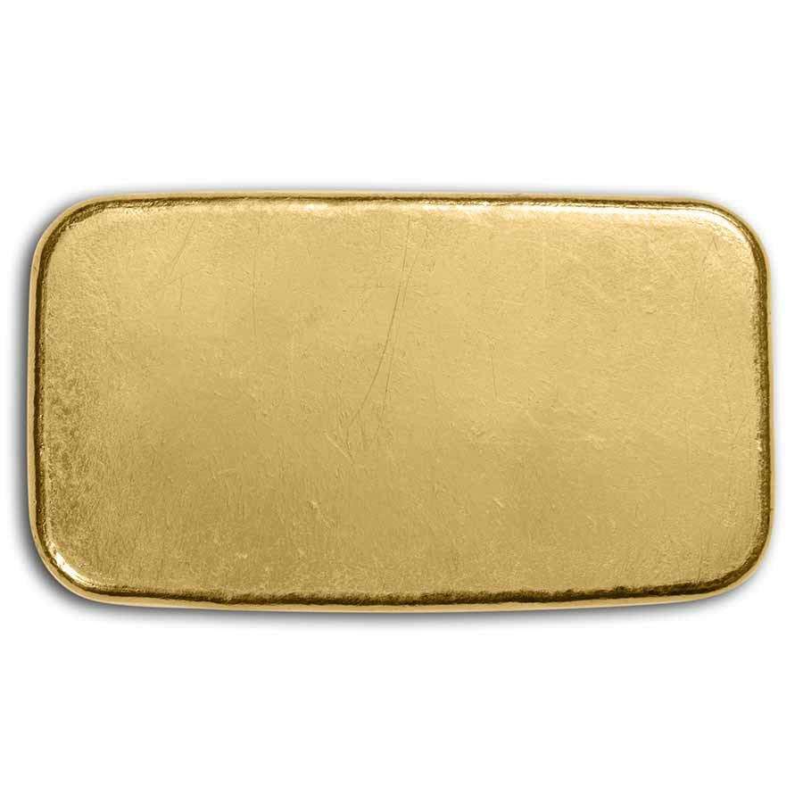 5 oz Cast-Poured Gold Bar - Pioneer Metals