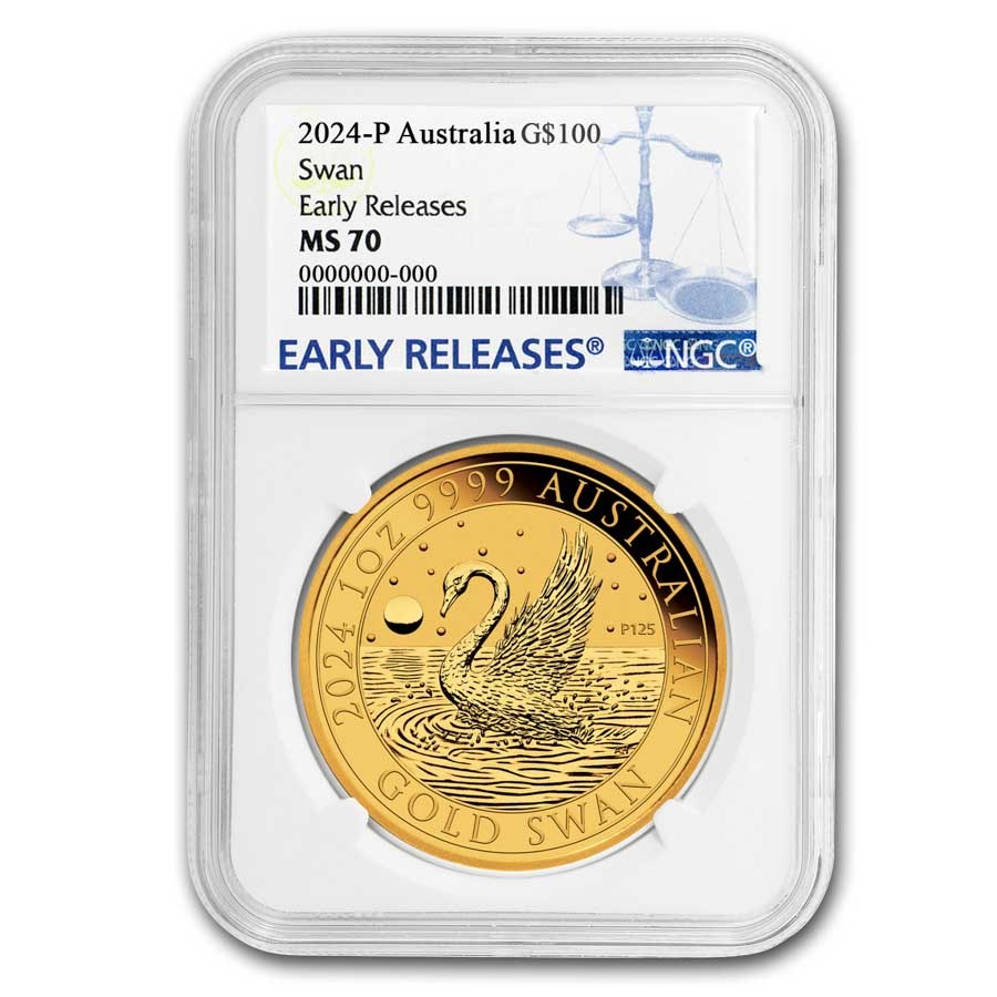 Australian Swan 2024 $100 1oz Gold Proof High Relief Coin
