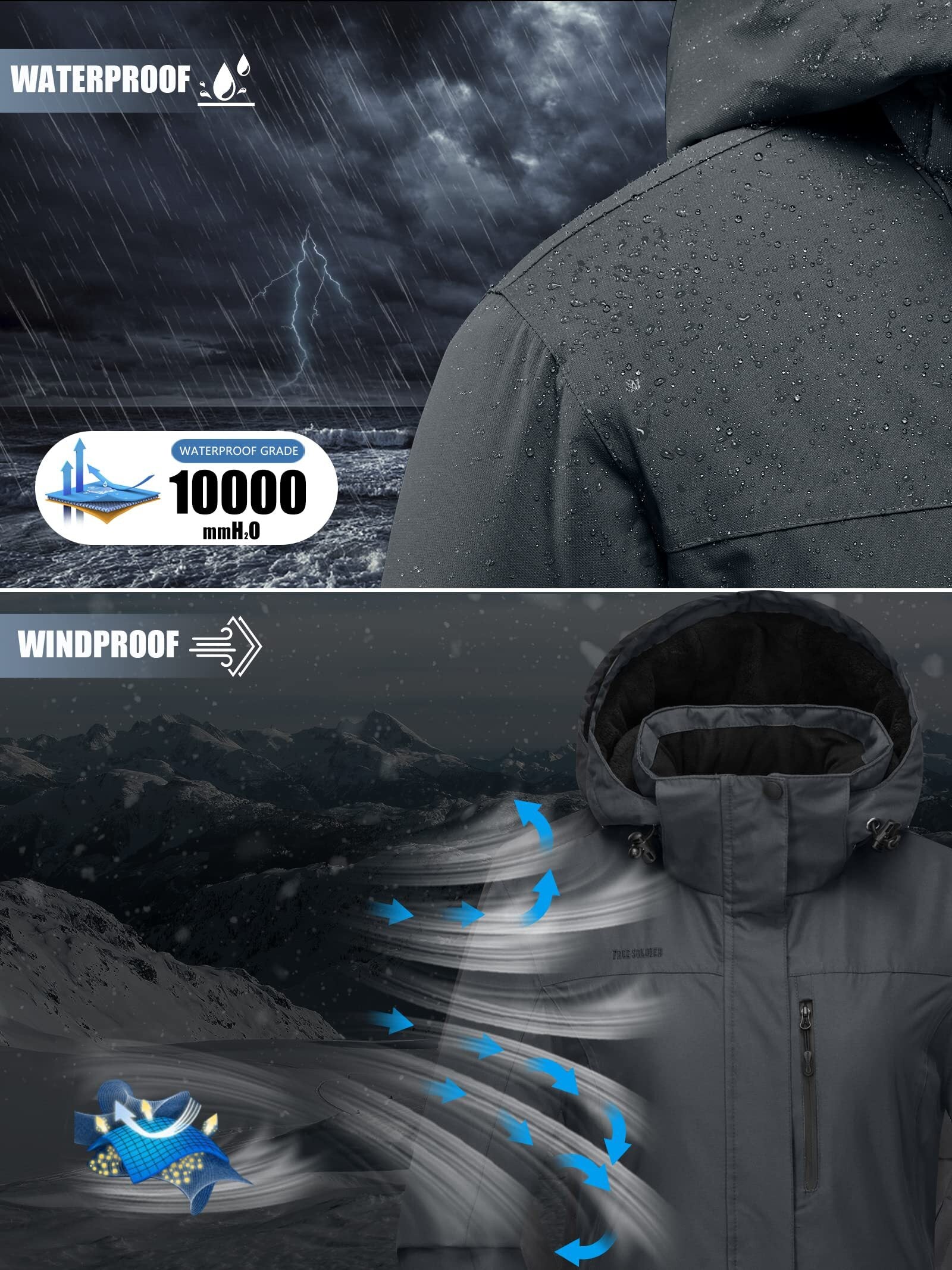 ETHEREAL Women's Waterproof Ski Snow Jacket