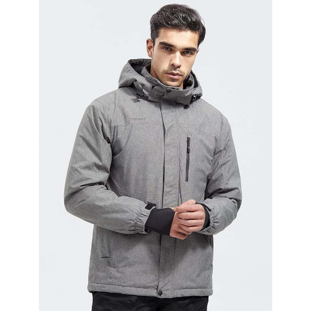 WHALE Men's Waterproof Warm Fleece Lined Ski Jacket