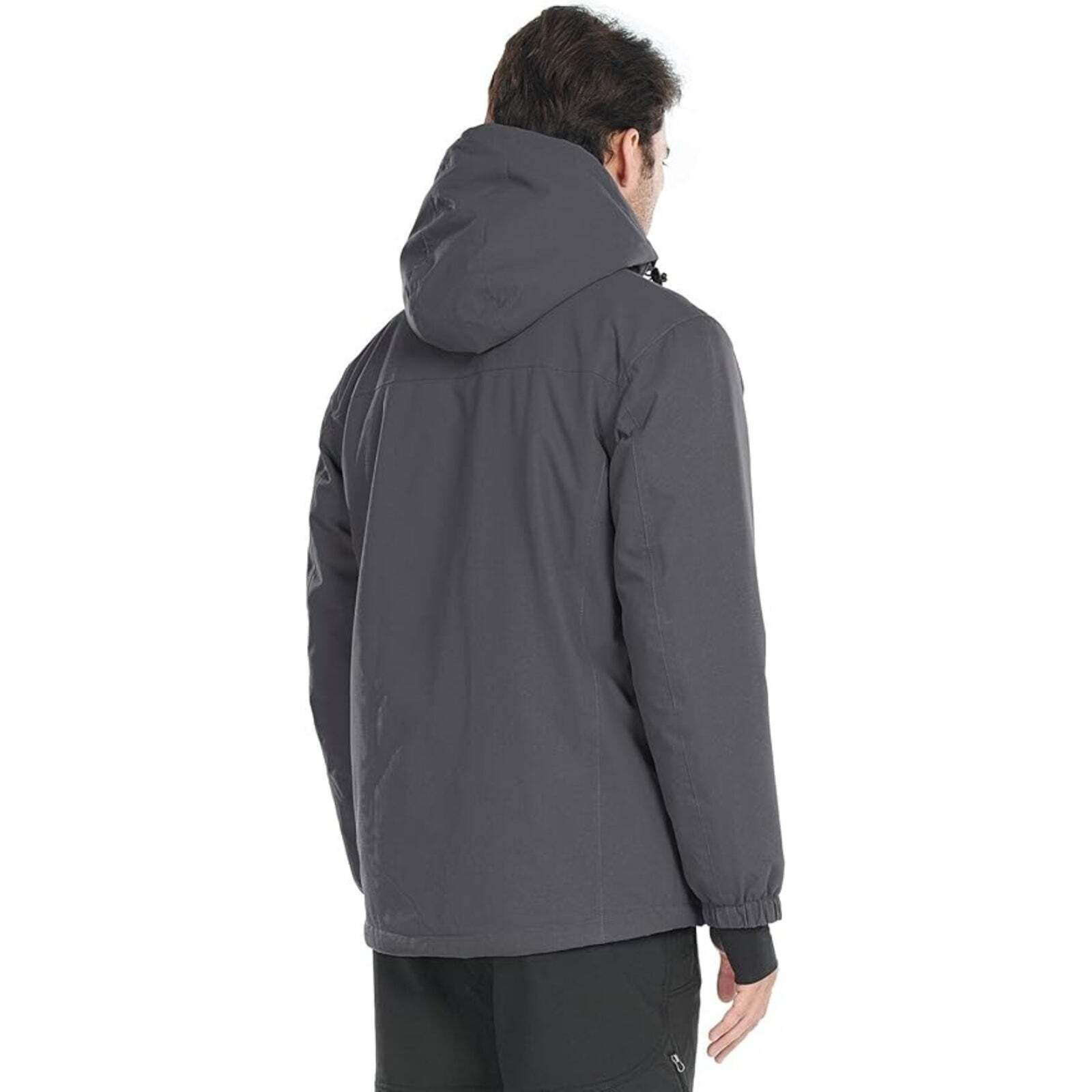 WHALE Men's Waterproof Warm Fleece Lined Ski Jacket