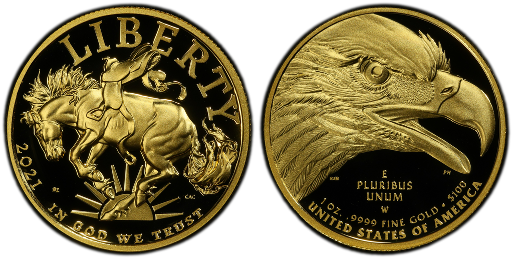 2021 W American Liberty Gold High Relief Proof 1 oz $100 NGC PF70 Early Releases