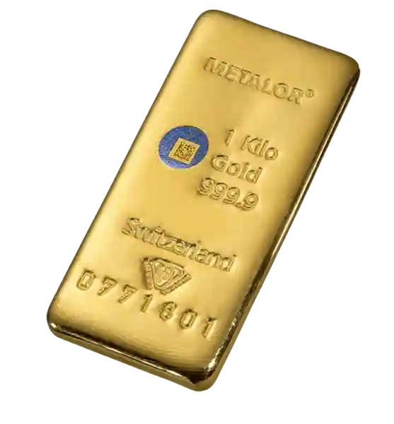 Metalor 1Kg Cast Gold Bar