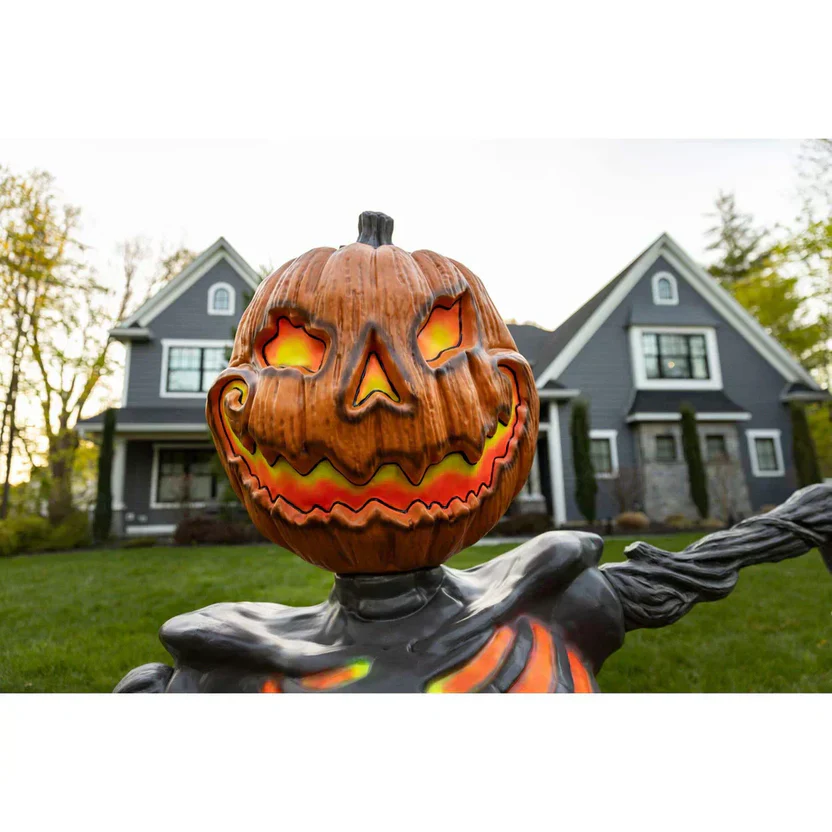 🎃Halloween Pre-sale 50% OFF🔥–Towering Skeleton with LED Eyes & Haunting Sounds👻（Limited Stock）