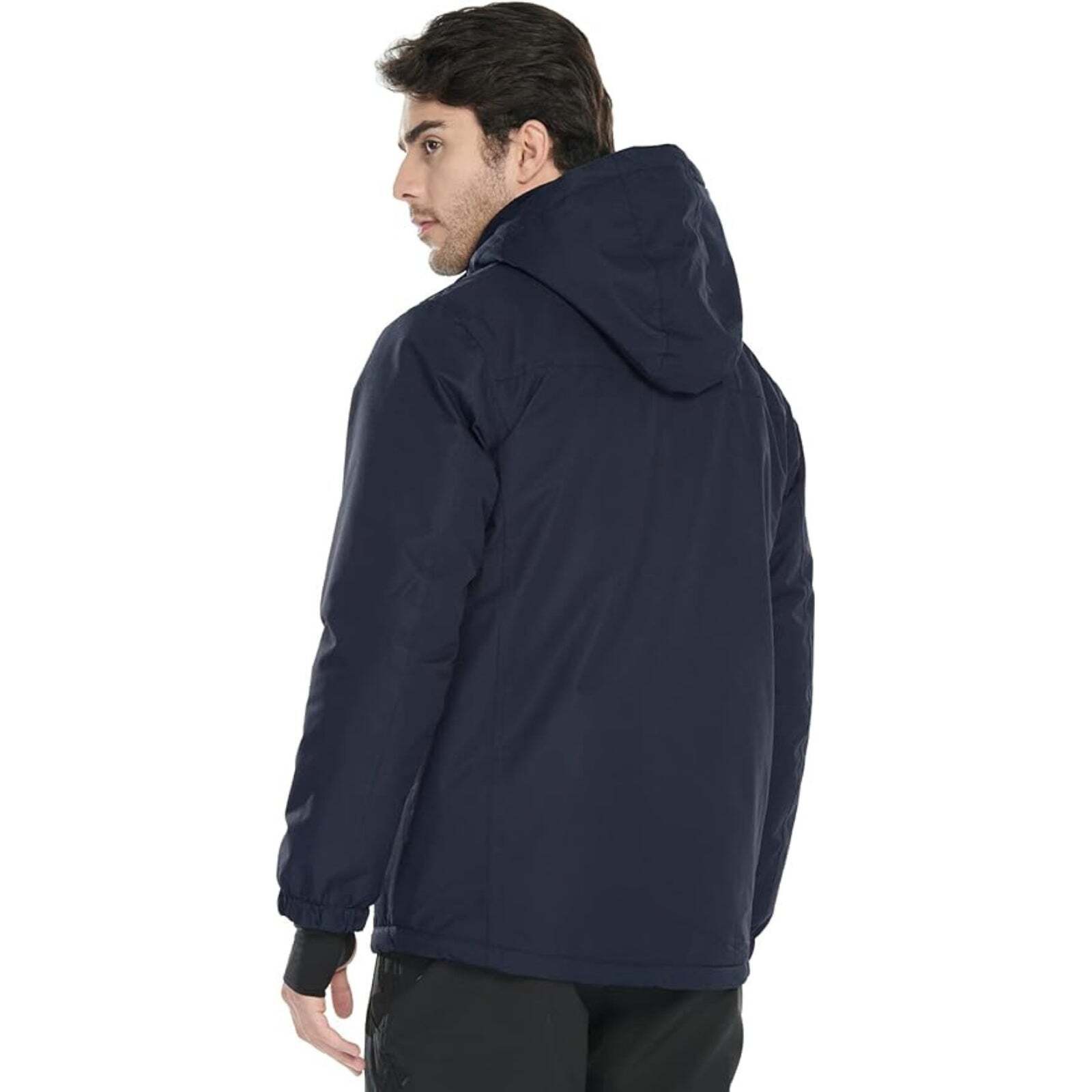 WHALE Men's Waterproof Warm Fleece Lined Ski Jacket