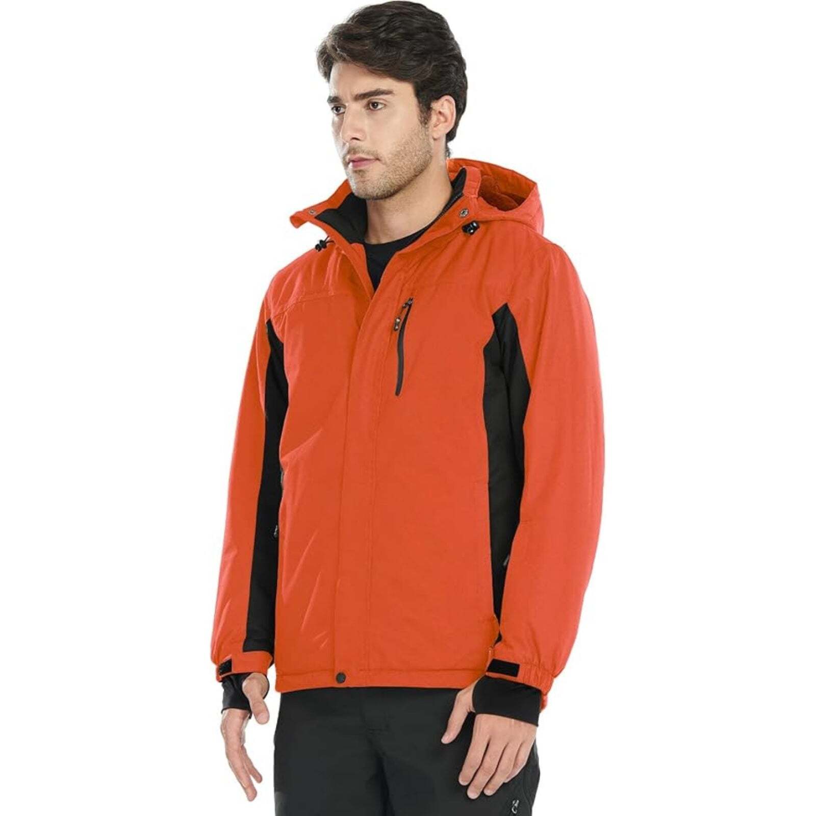 WHALE Men's Waterproof Warm Fleece Lined Ski Jacket
