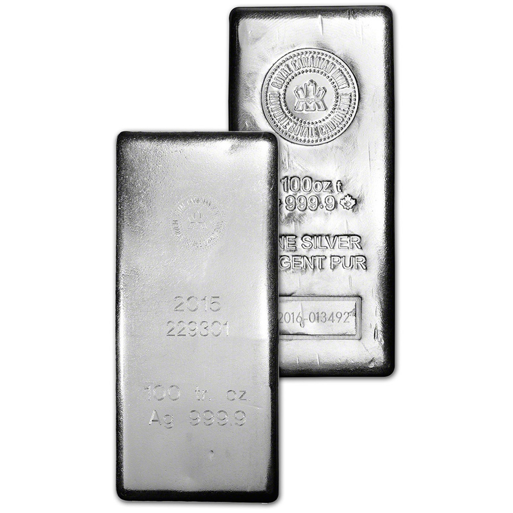100 oz Silver Bar | Royal Canadian Mint