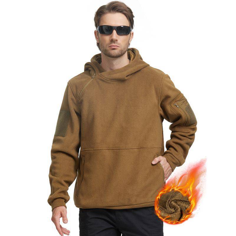FIERCE Men's Fleece Tactical Pullover Hoodie