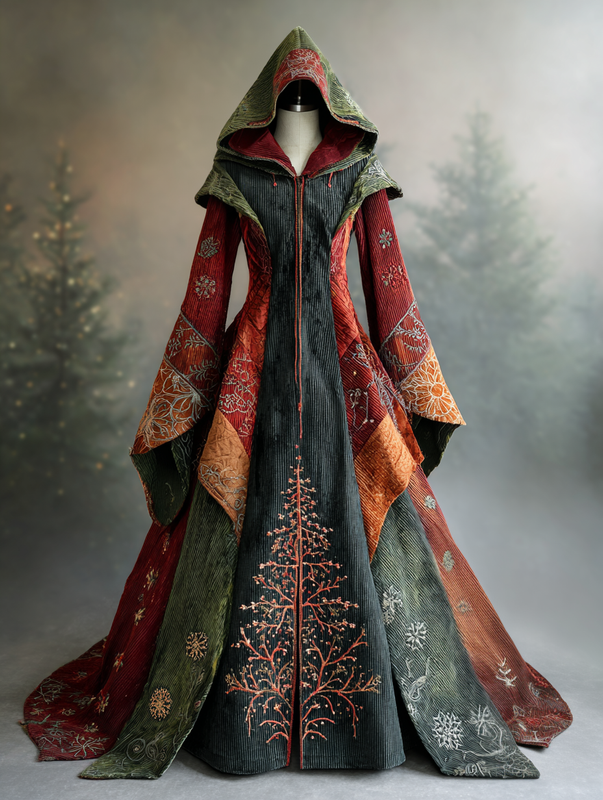 Women's Gorgeous Original Contrast Cape Dress 6184