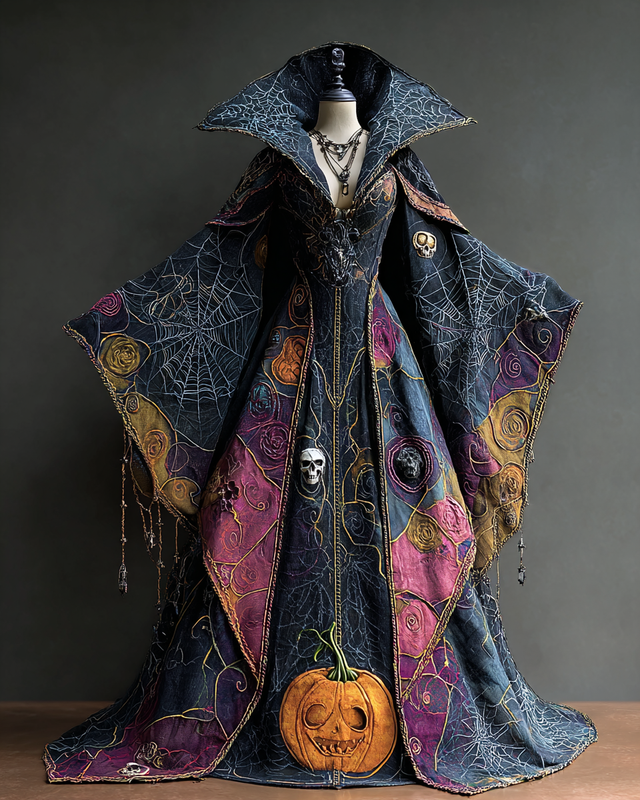 Fashion Patchwork Contrast Color Cape ec90